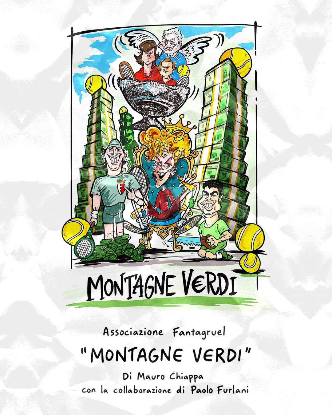 Bozzetto del carro allegorico "Montagne Verdi" di Fantagruel – Carnevale di Fano 2027